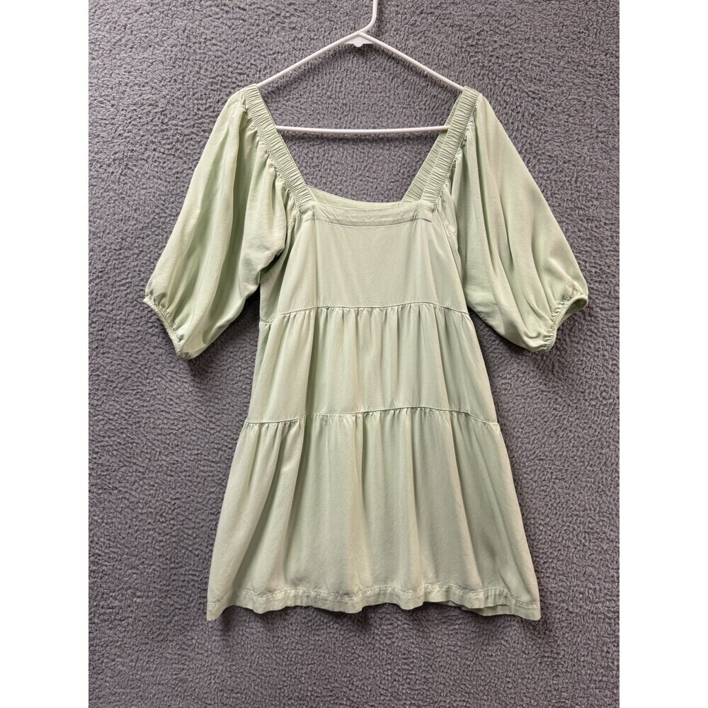 Shinestar Dress Women L Green Casual Tiered